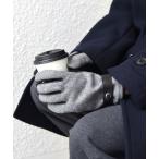 手袋 SHIPS any:「スマホ/タッチパネル対応」ウール / レザー ベルト グローブ メンズ