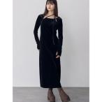 ワンピース ストリングベロアワンピース