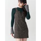 ワンピース フロントレースアップミニワンピース