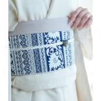  obi одиночный товар маленький двойной пояс obi utatane Hakata тканый длинный натуральный шелк .. Индия ... сверху белый сделано в Японии женский 