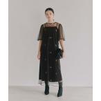 ショッピング結婚 ドレス 刺繍ベロアチュールドレス「kaene直営限定」結婚式 二次会 同窓会 成人式 パーティードレス