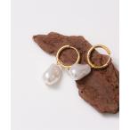 ピアス ロクシタン l'occitane 「Peony/ピオニー」/ステンレス　アクリルパール付き　ハーフハートピアス レディース