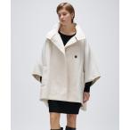 ショッピングポンチョ コート アウター 「手洗い可」メルトンジャージポンチョコート レディース