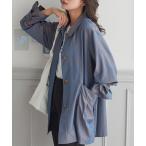 トレンチコート コート シャンブレースプリングコート レディース