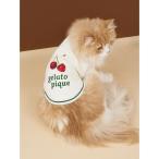 犬 服 「CAT＆DOG」チェリー柄裏毛