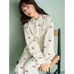 パジャマ ルームウェア 「UNISEX」チェリー柄シャツパーカ レディース