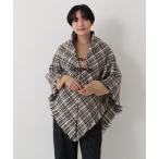 ポンチョ チェックポンチョ レディース