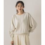 ニット セーター ラメドルマンVネックニット「手洗い可能」 レディース