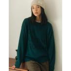 ニット セーター アソートロゴジャガードニットプルオーバー レディース