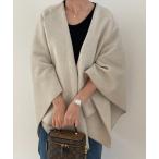 ポンチョ オーバーサイズニットメルトンポ