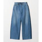 ジーンズ デニム デニムパンツ 「SERGE de bleu」リメイク2トーン デニムパンツ レディース