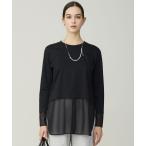 tシャツ サテンラッセルコンビ カットソー レディース