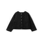 ショッピングcolors コート アウター SHIPS Colors:ポリエステルベロア ノーカラー キルティング ジャケット レディース