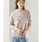 ショッピングスパンコール ニット セーター 「手洗い可能」フォックス スパンコール クルーネック ニット レディース