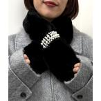  muffler палантин [SETUP7] жемчуг ремень имеется мех пелерина FTL женский 