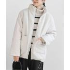 ブルゾン アウター ボア×キルト切替ジップスタンドブルゾン レディース