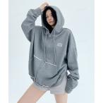 パーカー 韓国ファッション OISISダメージデザインジップアップパーカー レディース メンズ