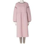 ショッピングスパッツ ルームウェア 部屋着 キッドブルー -２５キルトドットＪＱ - 長袖ナイティ-KNCM559 -kidblue レディース