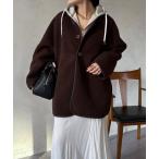 コート アウター リバーシブルボアコート レディース