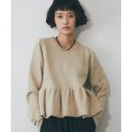 ニット セーター ペプラムバルーンニットプルオーバー レディース