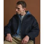 ブルゾン アウター Super140s メルトンスタンドジップブルゾン「チェック柄」 メンズ