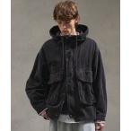 ブルゾン アウター ガーメントダイコーデュロイフードブルゾン メンズ