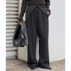 ショッピングストレッチ パンツ 「追加3」ウールライクストレッチワイドパンツ レディース