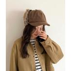キャップ 帽子 ファーツイードフライトキャップ レディース