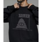  свитер вязаный ограничение развитие POLeR×FREAK'S STORE/ Pola - специальный заказ relax Fit дизайн логотипа Jaguar do вырез лодочкой вязаный 