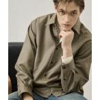 シャツ ウールフラノ レギュラーカラーシャツ　｜セットアップ可/保温性/ウールシャツ/大人気/冬服/新作/起毛シャツ メンズ