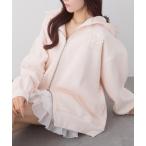 パーカー オーバーサイズラメパーカー レディース