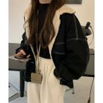 コート アウター ボアジャケット レディース