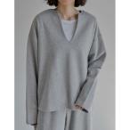 ショッピングリエディ トレーナー スウェット ラメ裏毛スウェット深Vネックプルオーバー レディース