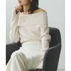 ニット セーター ラメmixオフショルニット レディース