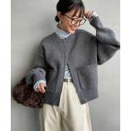 ショッピングドゥ ブルゾン アウター 「MAISON DE L'ALLURE/メゾンドゥラリュール」 Wジップ ニットブルゾン レディース