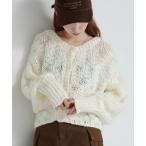 カーディガン 「4色展開/WEB先行」BIGスラブニットカーディガン レディース