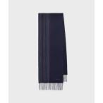 マフラー ハーフストライプ カシミヤブレンドマフラー「250411」 メンズ