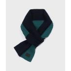 マフラー “Cropped Logo” バイカラー ショートマフラー「250426 ECSKN」 メンズ