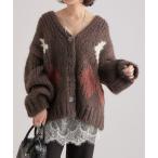 カーディガン ダイヤニットカーディガン レディース