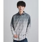 シャツ グラデーションプリントネルシャツ メンズ