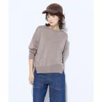 ショッピングコムサ ニット セーター 天竺編 ロゴ入りニットプルオーバー レディース