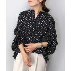 「Aletta vita」 長袖ブラウス FREE ブラック×ホワイト レディース