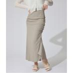 「rienda」 ロングスカート MEDIUM ベージュ レディース