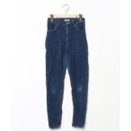 [EVRIS] обтягивающие джинсы брюки S темно-синий женский 