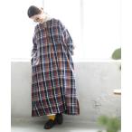 「soulberry」 長袖ワンピース M ブルー レディース