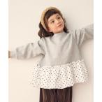 トレーナー  バルーン裾 ドットトレーナー キッズ 子供服 女の子