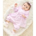 出産祝い 「BOX付」フラワーリボン柄エプロン＆ヘアバンドセット