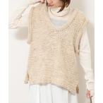 ショッピングジレ ベスト ジレ 「enrica/エンリカ」ソフトタッチニットトップス レディース