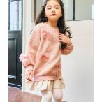 ワンピース 「ジュニア対応」リボンいっぱいボアワンピース キッズ 子供服 女の子