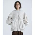 ブルゾン アウター ESCAR シャーリングブルゾン レディース